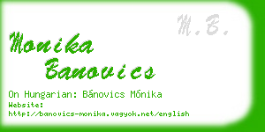 monika banovics business card